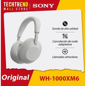 Origineel Sony WH-1000XM6 Draadloze hoofdtelefoon met ruisonderdrukking HD ⁤Ruisonderdrukkingsprocessor QN3 12 microfoons 30 uur batterijduur