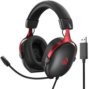 QCY VN200 Pro Bedrade Gaming Headset Met Microfoon 40mm Driver 7.1 Surround Over Ear Hoofdtelefoon Voor PC PS4 PS5 Gamer hoofdtelefoon