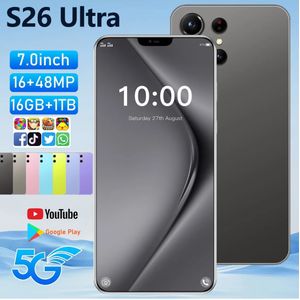 2026 Originele Smartphone Voor S26 Ultra 5G 7.0HD Snapdragon 888 Dual Sim-kaart 16G + 1 TB Mobiele Telefoon Android Mobiele Telefoons Ontgrendeld