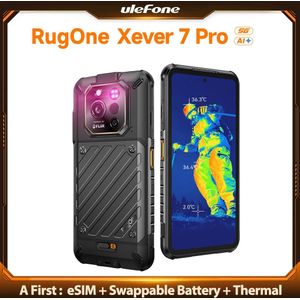 Ulefone RUGONE XEVER 7 PRO 5G - Smartphone - Zwart - 12/512GB