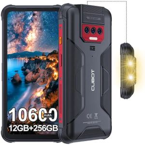 Cubot KingKong 8 Smartphone 6.52 "HD + 12(6+6)GB + 256GB-batterij van 10600 mAh (18W) - Android 13-camera 48MP + 16MP- NFC/OTG