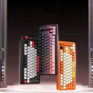 Nieuwe AJAZZ AK820 MAX Plus Gaming Toetsenbord Tri Mode 8000mAh Pakking TFT Scherm Hot Plug Mechanische Toetsenbord Aangepaste PC Accessoire