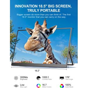 UPERFECT 18,5-inch draagbare monitor IPS PS5 XBOX 1080P 120Hz Gaming IPS-scherm voor laptop Dual USB C HDMI Computer Verleng scherm