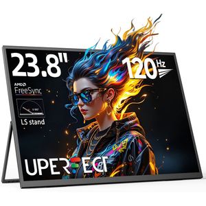UPERFECT UGame 23,8 inch 1080P 120Hz monitor gaming voor XBox Series X / S PS5-schakelaar VESA groot laptopscherm USB C / HDMI-scherm