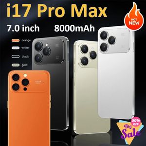 2026 HOT i17 Pro Max Mobiele Telefoons Originele 7.0HD 5G Dual Card Goedkope Smartphone 8000 mAh Android Global versie Mobiele Mobiele Telefoons