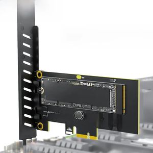 JEYI M.2 NVME SSD naar PCIe 4.0 x1 adapterkaart, 2280 SSD PCIE X1 uitbreidingskaart voor desktop-pc, PCI-E GEN4 16 Gbps volledige snelheid SK1