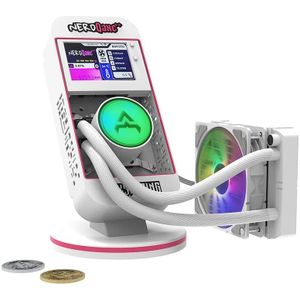 2025 Nieuwe Bitaxe NerdQaxe++Waterkoeling 4.8e/s Computing Power Bitcoin Miner Wit