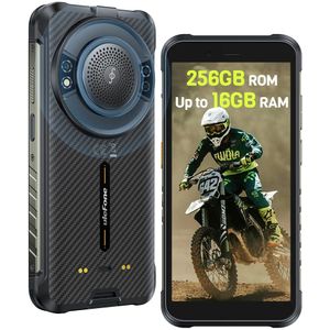 Ulefone RugKing 4G Robuuste smartphone Android 15 Tot 16 GB RAM + 256 GB ROM 9600 mAh NFC 5,99 "display Luidspreker Waterdichte telefoon