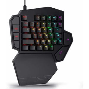 Redragon K585 DITI RGB mechanisch gamingtoetsenbord met één hand, polssteun 42 toetsen Type-C professioneel gamingtoetsenbord Hot-swappable
