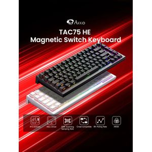 AKKO TAC75 HE Magnetisch schakelaartoetsenbord 75% gamingtoetsenborden Rapid Trigger 0,005 mm 8K RGB Bedraad Esports Aangepast toetsenbord voor gamer