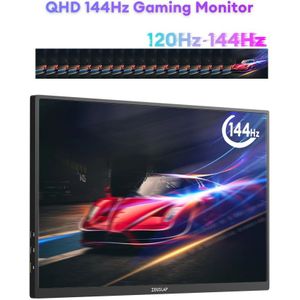 ZEUSLAP-Z18K 18" 2,5K QHD 144Hz draagbare gamingmonitor - 2560x1600P, 99% DCI-P3, 500nits, 16:10 voor Samsung Dex, laptop, pc