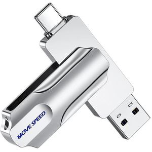 MOVESPEED 2 in 1 USB Type C Flash Drive Ondersteuning OTG 64GB 128GB 256GB 512GB USB 3.0 120 MB/s Pendrive voor Macbook Telefoons Laptop PC