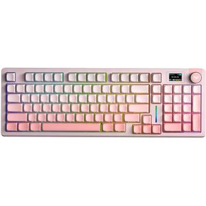 AULA S98pro Draadloos mechanisch toetsenbord Drie-modus pakking RGB Hot-swap Esports-gamingtoetsenbord met TFT en multifunctionele knop