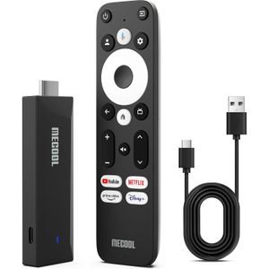 MECOOL Android TVBox Mego1 2025 4K HDR met Google Netflix Dolby Audio-gecertificeerd Realtek RTD 1325 2 GB 8 GB BT5.0 WIFI2.4G/5G