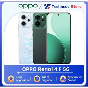 Global Version OPPO Reno14 F 5G Smartphone Qualcomm Snapdragon 6 Gen 1 6,57 "120 Hz AMOLED-scherm 6000 mAh Batterij 50 MP Hoofdcamera