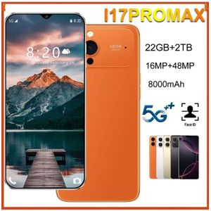 Hot Nieuwe Voor Ai 17 Pro Max Smartphone 5G 7.3HD 22G + 2TB Android Dual Card Dual 8000mAh Mobiele Telefoon Ontgrendeld Mobiele Telefoons Global