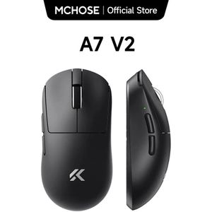 MCHOSE A7 V2 Ultra Plus Lichtgewicht draadloze gamingmuis Dubbele 8.000 Hz Polling Rate PAW3950 TI Gaming Esports Kantoormuis