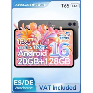Teclast T65 - Tablet - 13.4 Inch - Octa-Core - 128GB Rom - 20GB Ram - 8000mAh