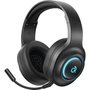 QCY Heroad V200 Over-ear-koptelefoon Bluetooth 6.0 Draadloze koptelefoon 50 mm driver 7.1 surround sound RGB-gamingheadset met microfoon