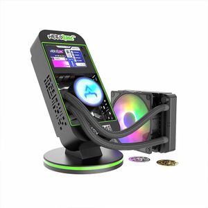 Watergekoelde nieuwste Bitaxe NerdQaxe++Bitcoin mijnwerker hashrate 4.8Th/s Silent Black