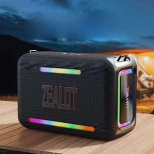 ZEALOT-S95 waterdichte draagbare Bluetooth-luidspreker, draadloze boombox voor buiten, subwoofer drievoudige passieve radiatoren, diepe bas, 120 W