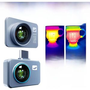 P2pro Macro Lens Warmtebeeldcamera Imager voor Telefoon Tools 256×192 Infrarood Beeld Thermovision Thermografie