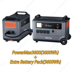 Oscal PowerMax 3600 draagbare krachtcentrale 3600 W zonnegenerator 7200 Wh LiFePO4-batterij Home Backup Outdoor Camping Mobiele kracht