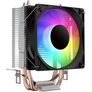 Ruix X2000 Air CPU Koeler 2 Heatpipes Radiator Cooling RainbowRGB 3PIN Fan Stille Ventilador Voor Intel 115X1200 1700 AM4 AM5 AMD