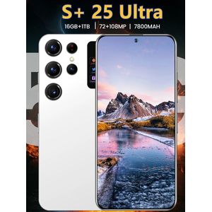 2025 Nieuwe S+ 25 Ultra Originele Mobiele Telefoons 7.3inch HD Scherm Smartphone 7800mAh 4G 5G Dual SIM Mobiele Telefoons Android 14 Mobiele Telefoon