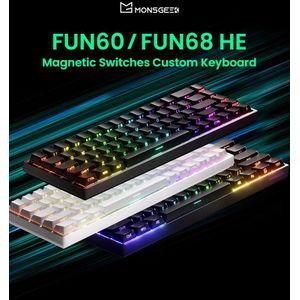 Akko MonsGeek FUN68 FUN60 PRO&MAX HE Magnetisch toetsenbord 60% 65% Gamingtoetsenborden Rapid Trigger 8K Aangepast toetsenbord Gamer Esports