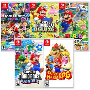 Super Mario Nintendo Switch-spellen Mario Bros Wonder Kart 8RPG Mario Strikers Odyssey 3D World Fury U Deluxe Party Superstars