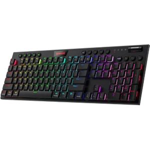 Redragon K618 Horus draadloos RGB mechanisch toetsenbord, Bluetooth/2,4 Ghz/bekabeld Tri-Mode Low Profile gamingtoetsenborden
