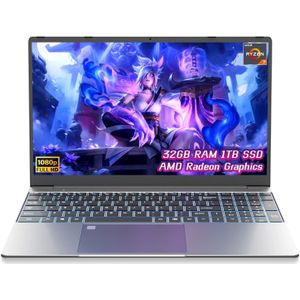 Ninkear A15 Plus gaminglaptopcomputers AMD Ryzen ™  7 5825U 4,5 Ghz 15,6 'FHD IPS 32 GB DDR4 + 1 TB SSD verlicht toetsenbord FP ontgrendelen
