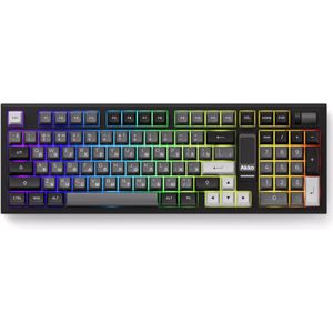 Akko 5098B Mechanisch toetsenbord Russische Keycaps Hot Swap met 1,47-inch LCD-scherm 2.4G / Bluetooth Draadloos gamingtoetsenbord