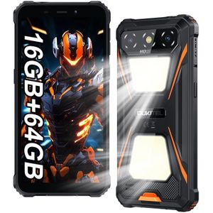 Oukitel G5 Android 14 Dual Camping Lights 4G Robuuste Smartphone 4GB + 12GB Uitbreiding RAM 64GB ROM 6300mAh 13MP 6.0'' HD Mobiele telefoon