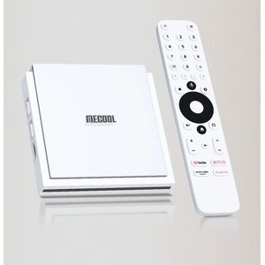 Mecool Km2 Plus Luxe Android Tv Box Met Netflix 4K Gecertificeerde Dolby Atmos/Dolby Vision 4 32G Wifi6 1000M LAN-Poort Mediaspeler