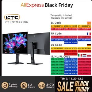 (H27T22 verbeterde versie) KTC H27T7P-2 gamingmonitor 27“ 2560×1440 QHD 210Hz hefbasis Snel IPS-gamingpaneel en 2K-resolutio