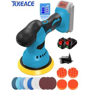 TKKEACE Brushelss Auto Polijstmachine 6 Versnellingen Draadloze Elektrische Polijstmachine Metaal Waxen Hout Slijpen Voor Maktita 18 v Batterij