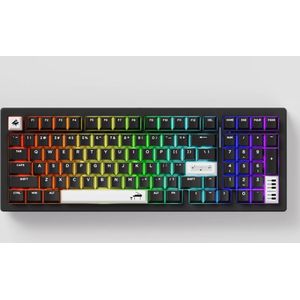 MonsGeek M2 V5 VIA mechanisch toetsenbord/barebone-kit 1800, compact formaat, snel demonteren, RGB Hot Swap Tri-mode toetsenbord, aluminium