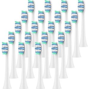 Philips - Sonicare - Vervangende Tandenborstelkoppen - Zacht - Compatibel Met 4100 6500 6100 7500 5300 1100