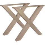 Set houten X tafelpoten 72 cm (koker 8 x 8)