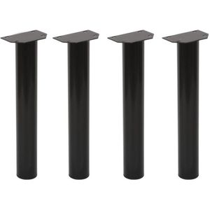 Ronde zwarte meubelpoot 42 cm (set van 4)