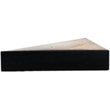 Zwarte houten driehoek meubelpoot 3 cm