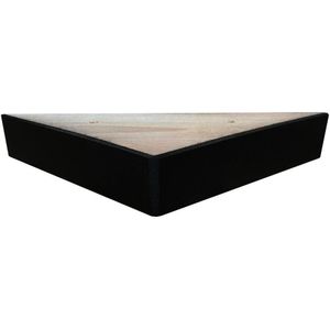Zwarte houten driehoek meubelpoot 3 cm