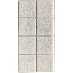 Witte viltschijf vierkant 5 cm (8 stuks)