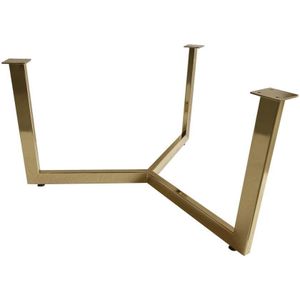 Goudkleurige salontafel onderstel hoogte 43 cm en diameter 73 cm (40 x 20 mm)