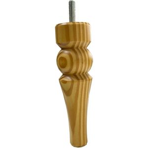 Meubelpoot grenen rond Ø 4,4 cm en hoogte 15 cm  van massief hout (M8)