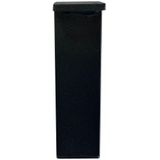 Zwarte kleine rechte meubelpoot 14 cm (4 x 1,5 cm)