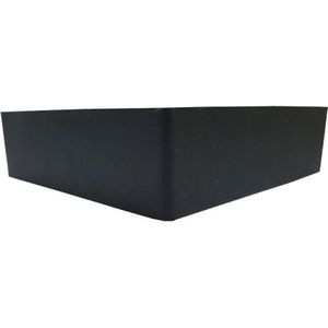 Meubelpoot zwart hoek 20 bij 20 cm en hoogte 6 cm  van kunststof