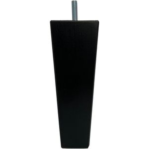 Tapse zwarte houten meubelpoot 16 cm (M8)
